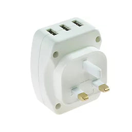 MASTERPLUG 3-OUTLET TYPE A PLUG-IN USB CHARGING PLUG ADAPTOR 3.4A